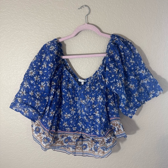 Poupette St Barth Off Shoulder Crop Top Blouse NWT - Picture 3 of 8
